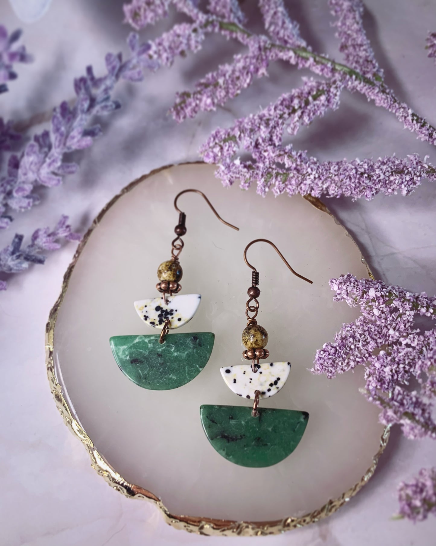 Half Moon Dangle Earrings