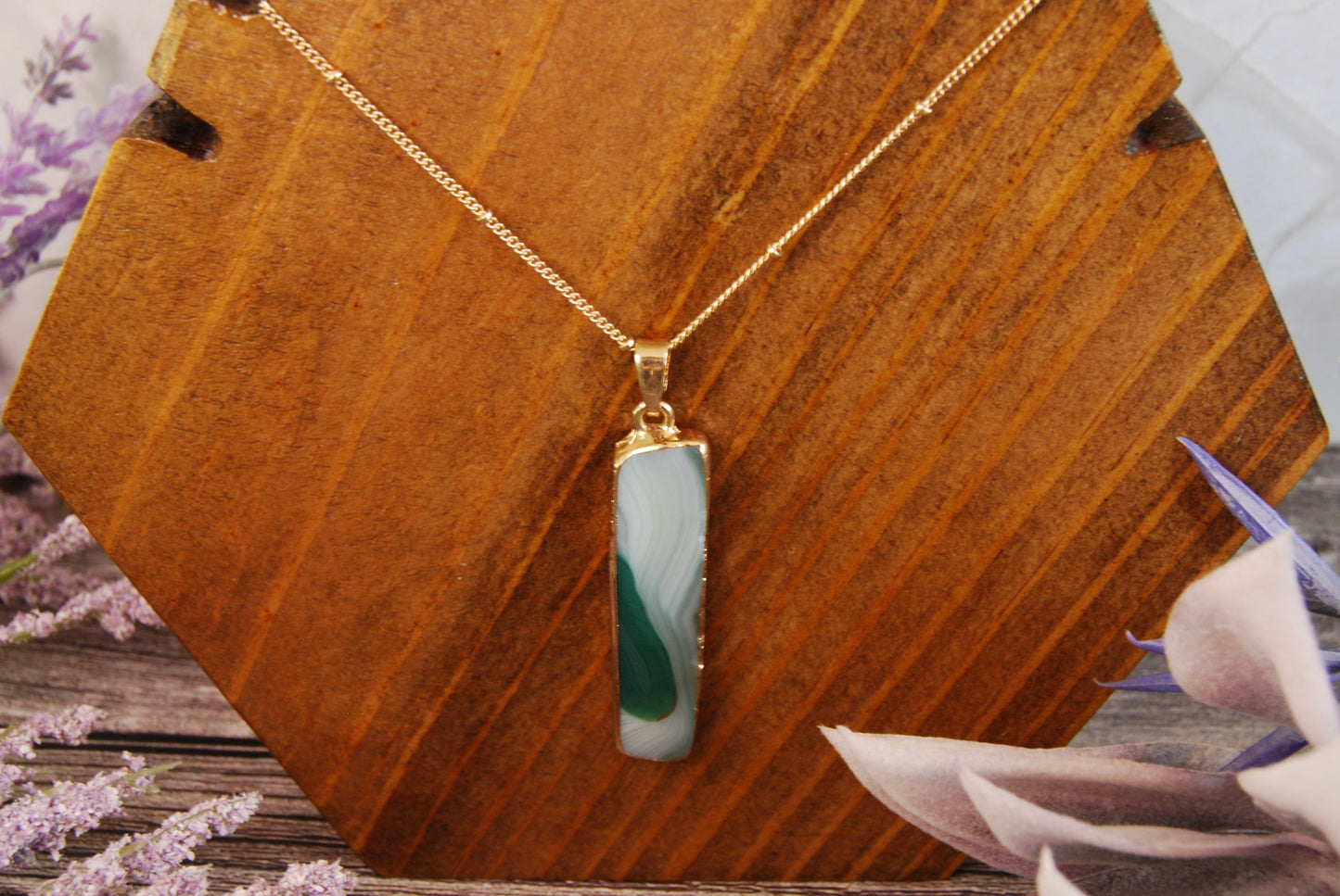 Unique Rectangular Pendant Necklace