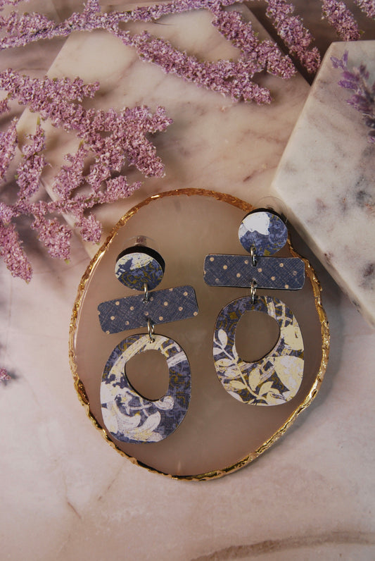 Geometric Decorative Craft Paper Earrings