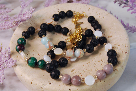 Gold Lava Stone Bracelets