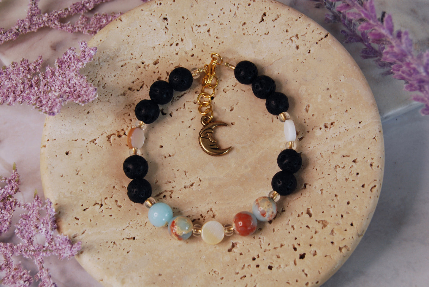 Gold Lava Stone Bracelets
