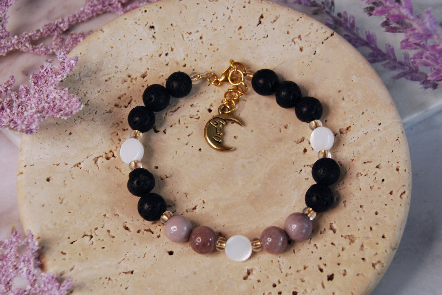 Gold Lava Stone Bracelets