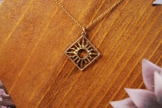 Diamond Shaped Sunrise Necklace