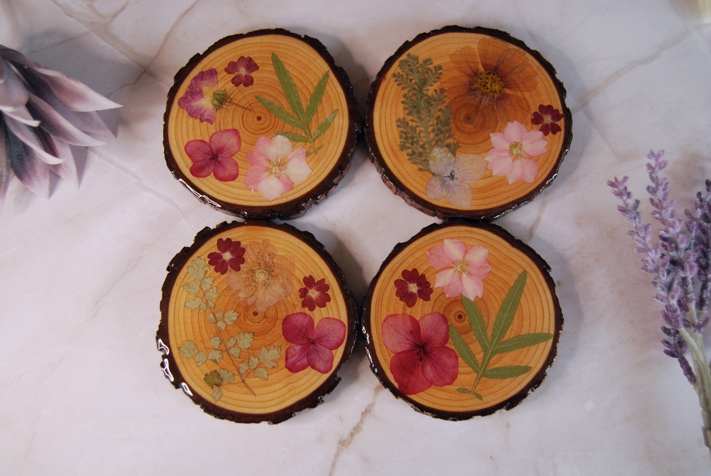 Pink Florals Coasters