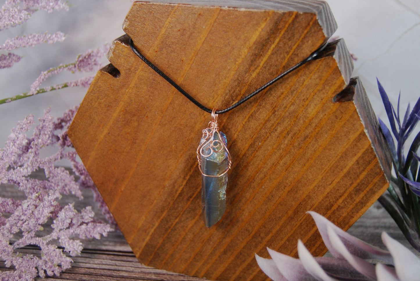 Large Wrapped Crystal Point