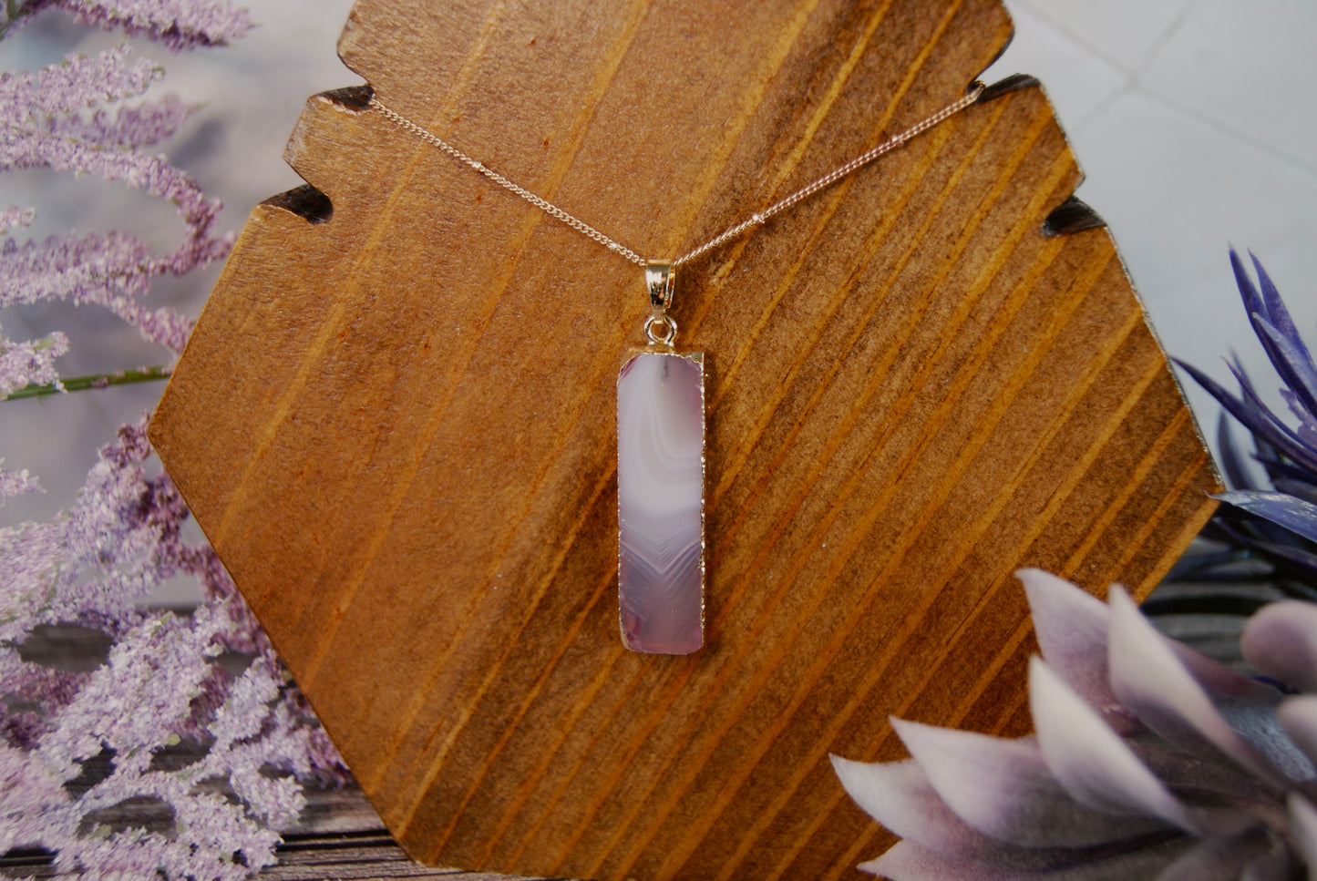 Unique Rectangular Pendant Necklace
