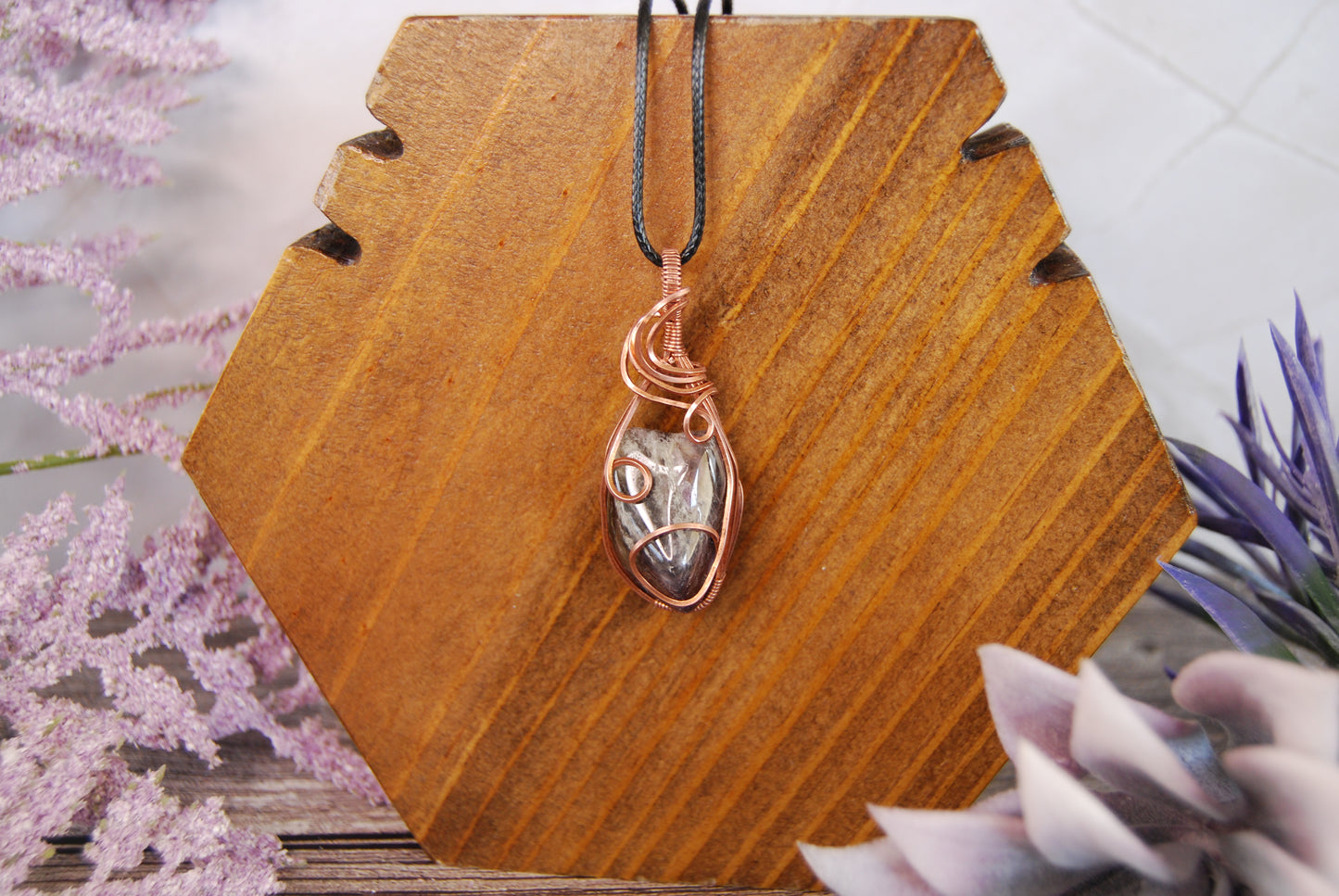 Assorted Wire Wrapped Stone Pendants