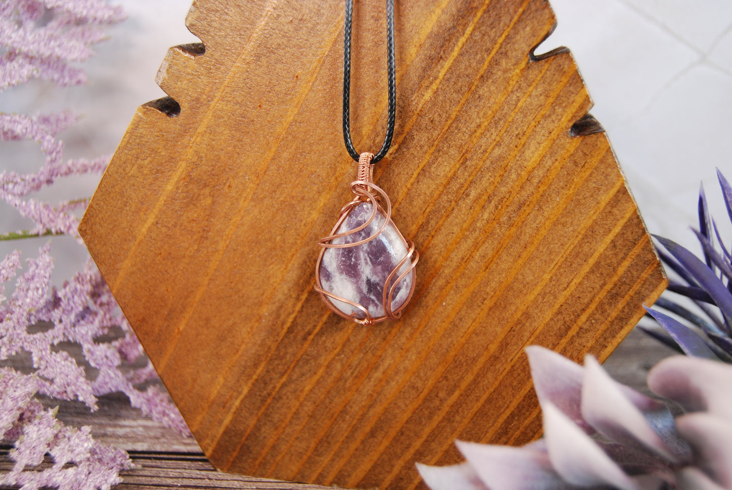 Assorted Wire Wrapped Stone Pendants