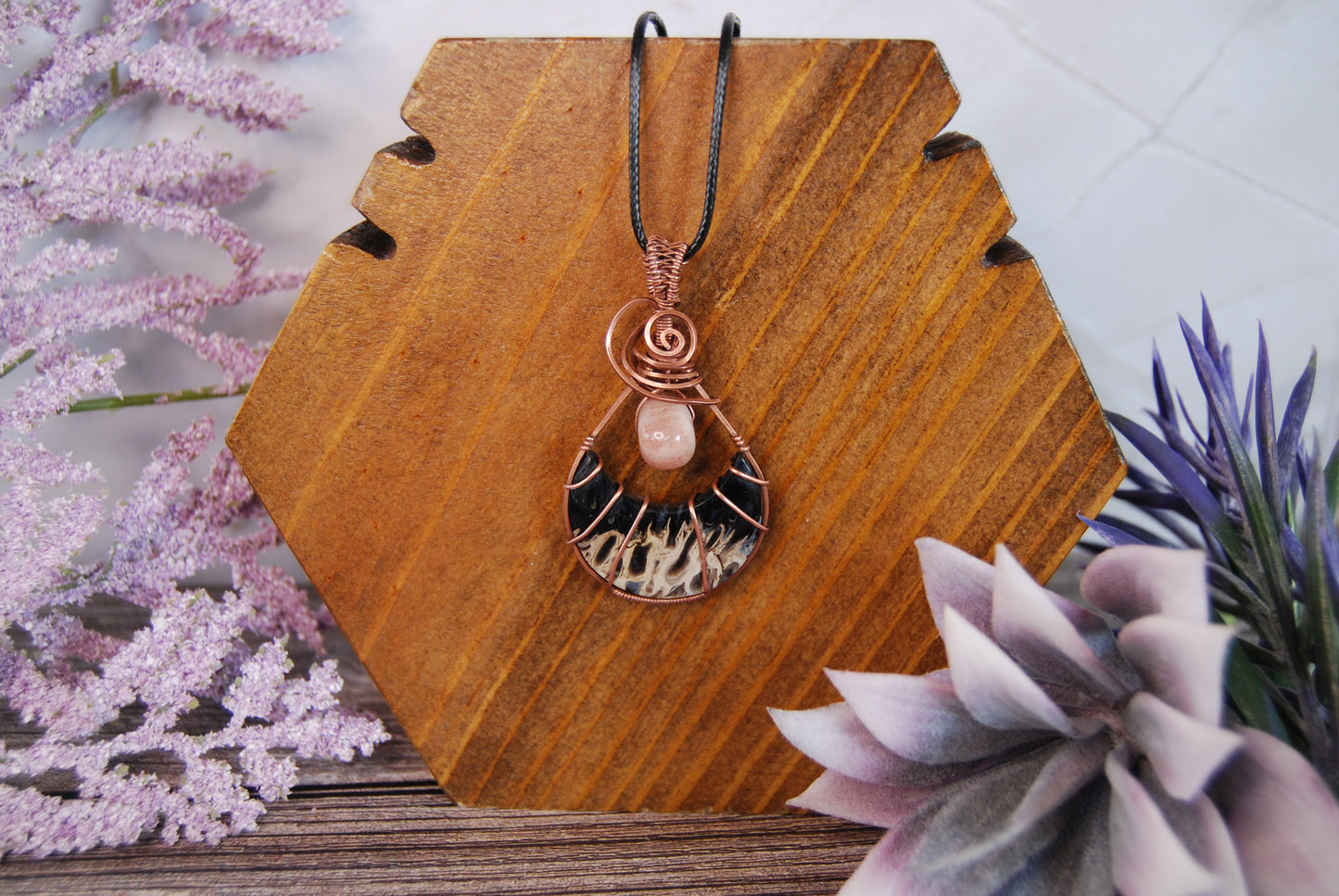Assorted Wire Wrapped Stone Pendants