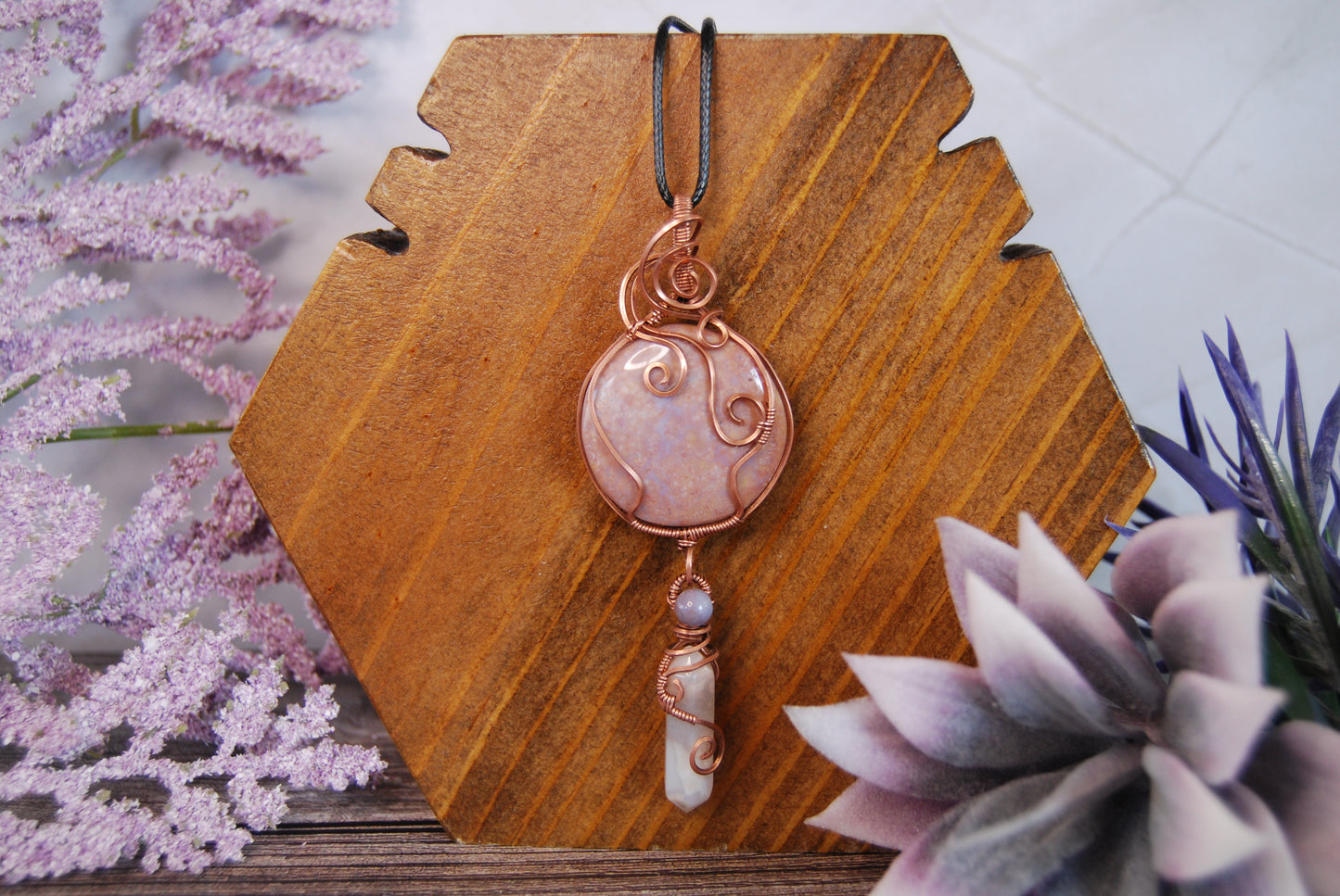 Assorted Wire Wrapped Stone Pendants