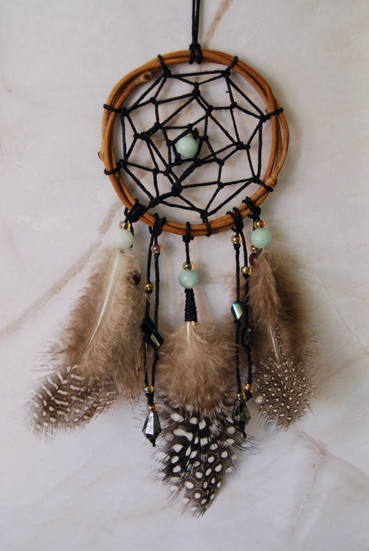 Small Black Geometric Weave Dream Catcher