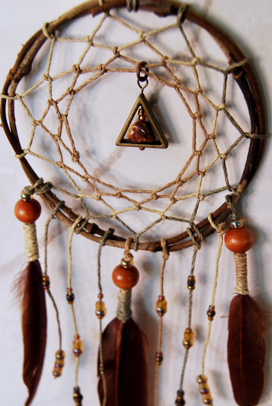 Small Tiger's Eye Dream Catcher