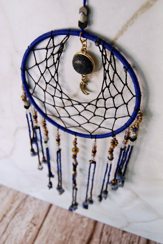 Medium Royal Blue Celestial Dream Catcher
