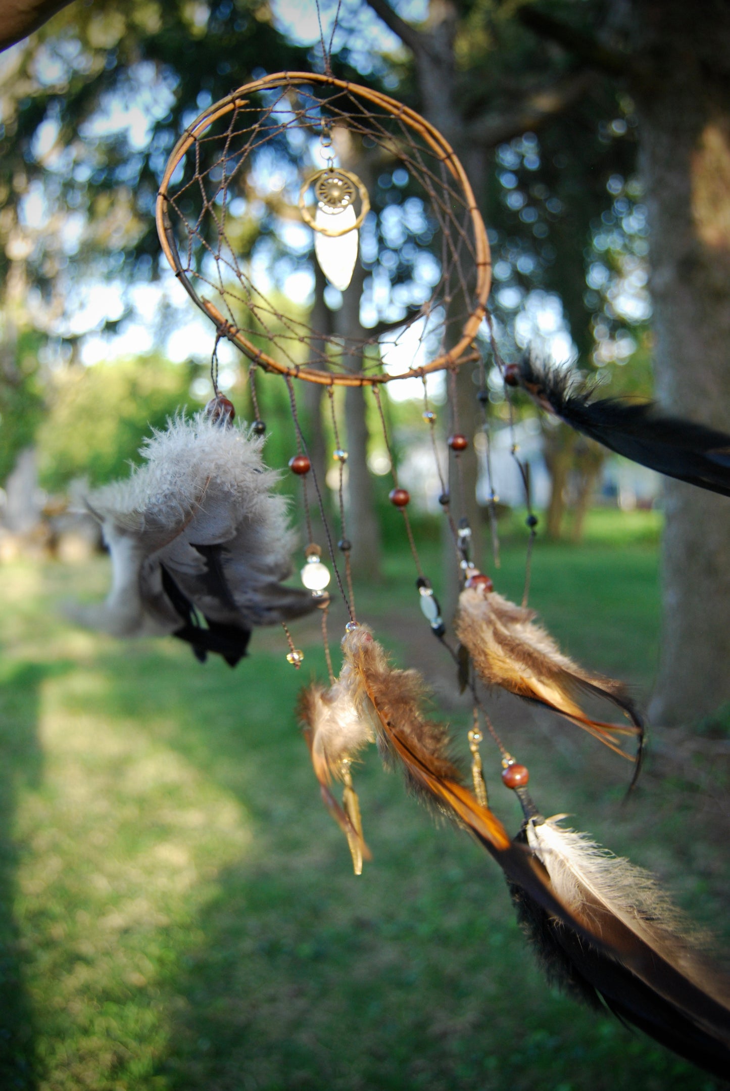 Medium Shell and Sun Charm Dream Catcher