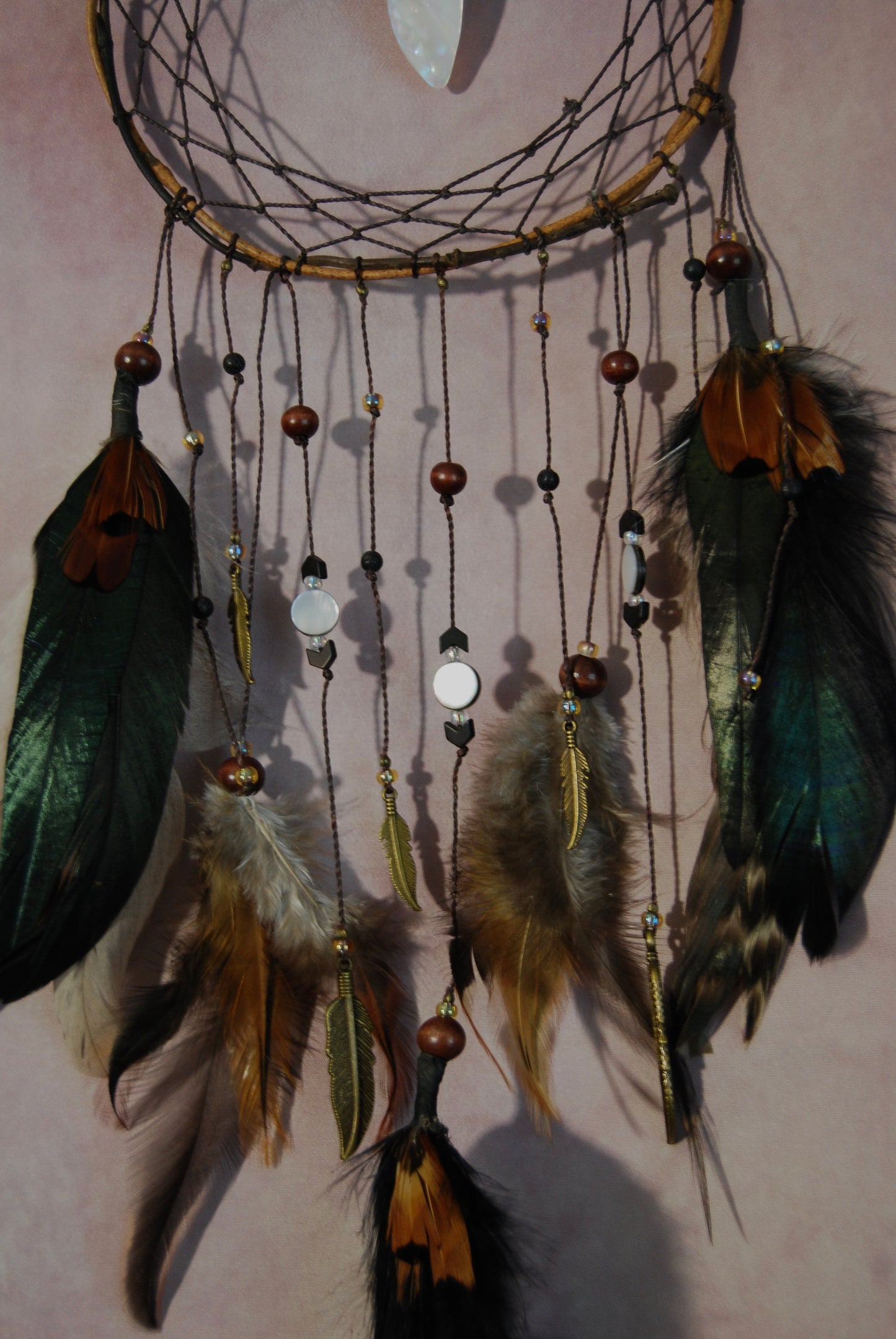 Medium Shell and Sun Charm Dream Catcher