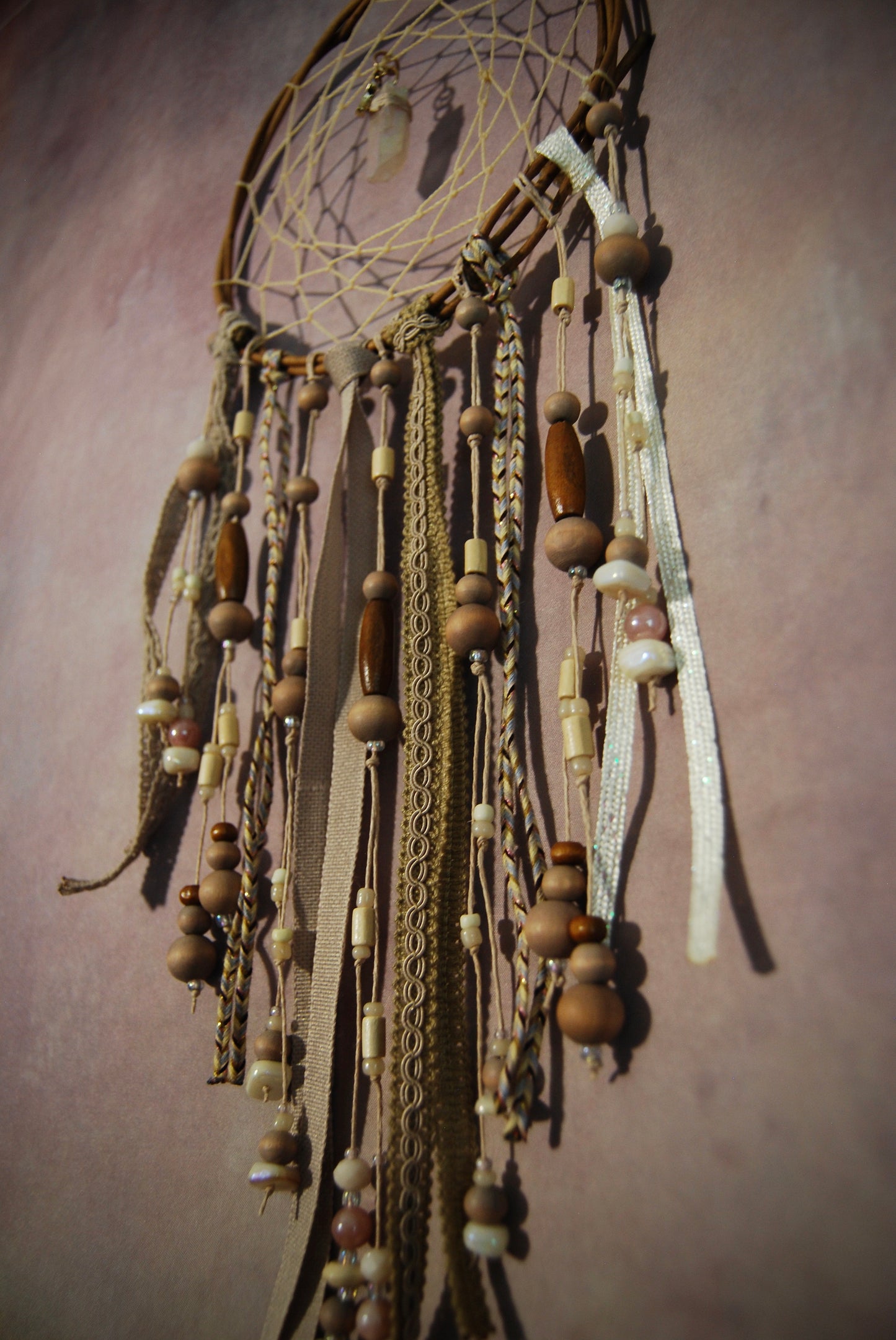 Medium Dream Catcher with Beads and Ribbons