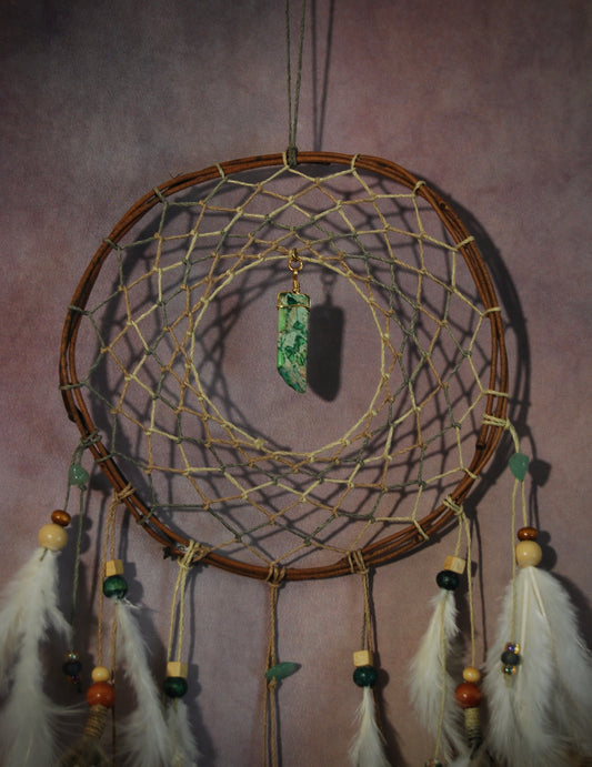 Medium Green Pendant Dream Catcher