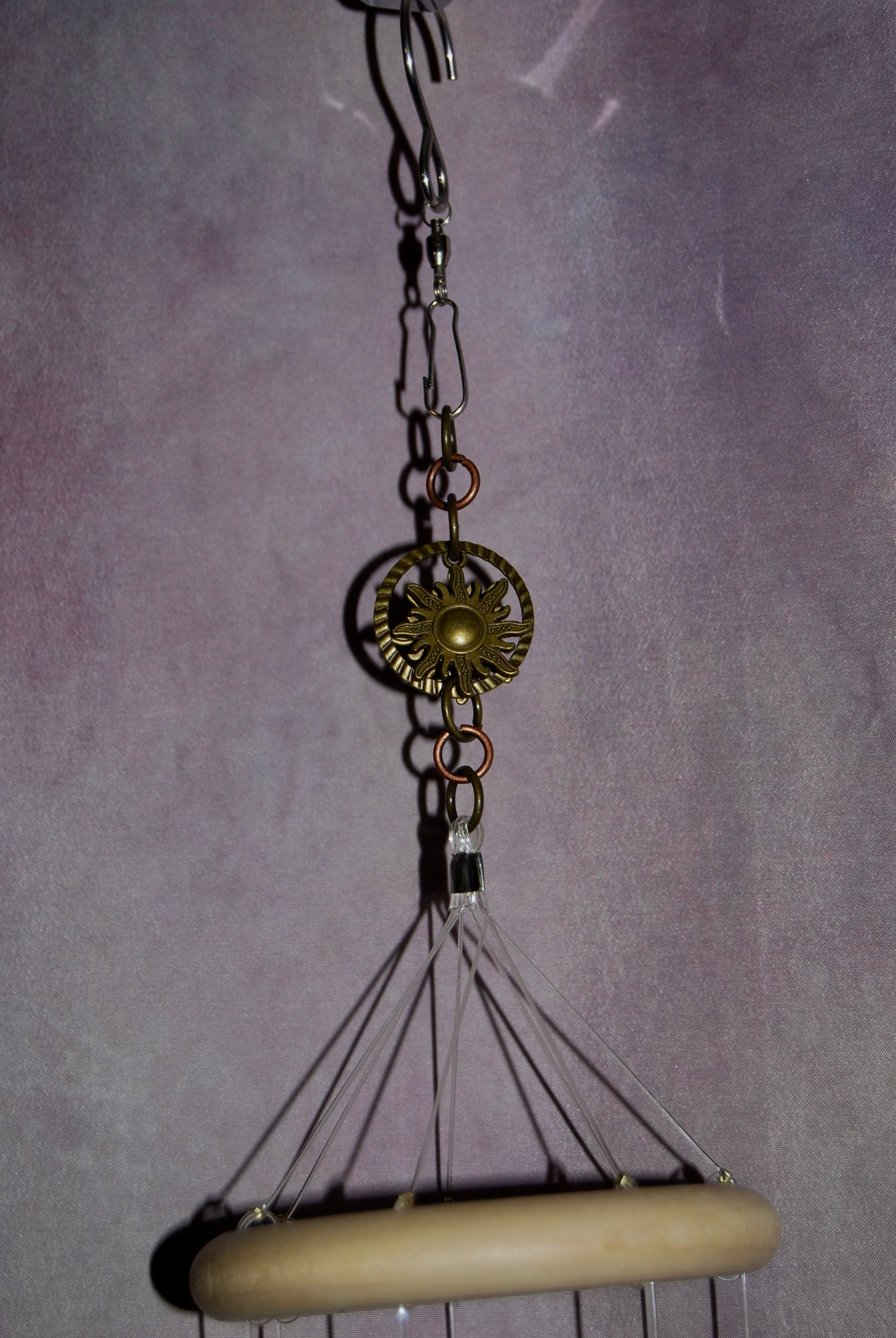 Medium Red Pendant Mobile with Sun Charm
