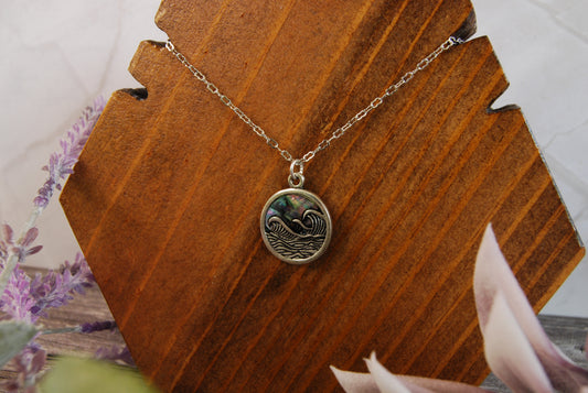 Silver Waves Pendant Necklace