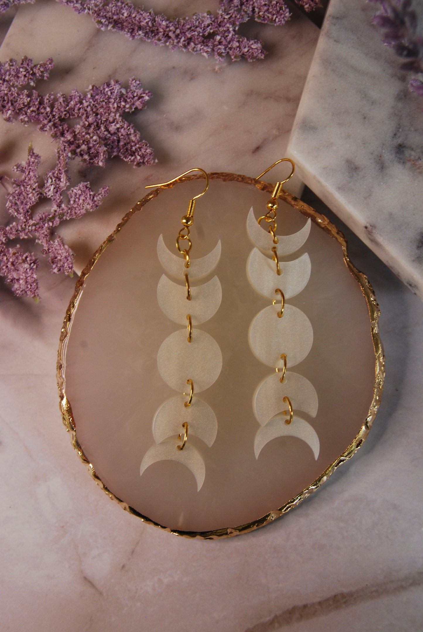 Acrylic Moon Phase Earrings