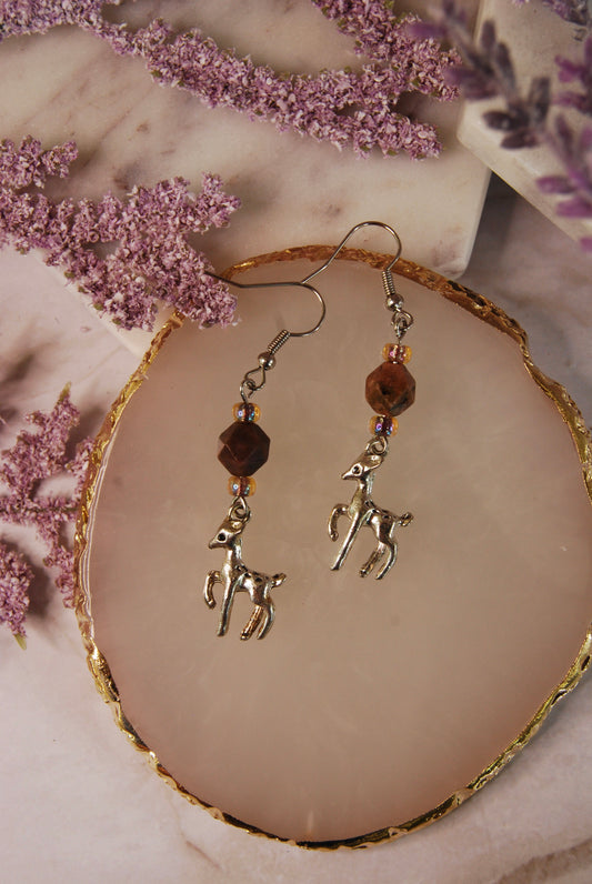 Little Deer Charm Earrings