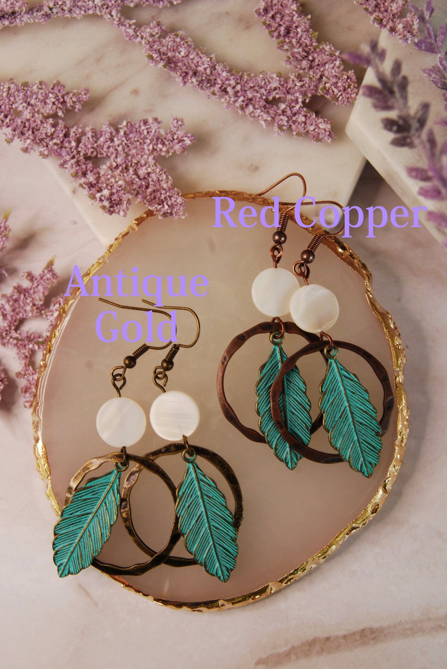 Leaf Hoop Earrings