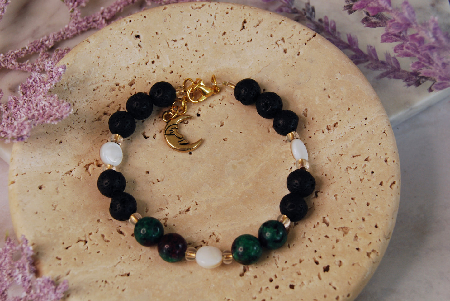 Gold Lava Stone Bracelets