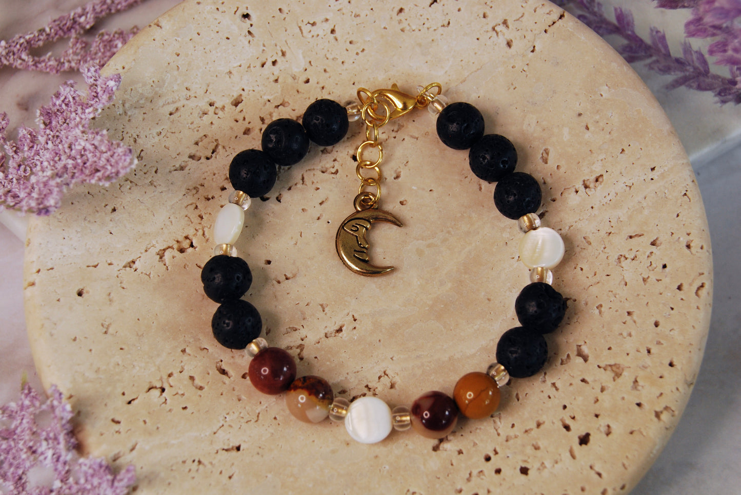 Gold Lava Stone Bracelets