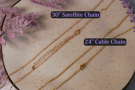 30" or 24" Gold Necklace Chain