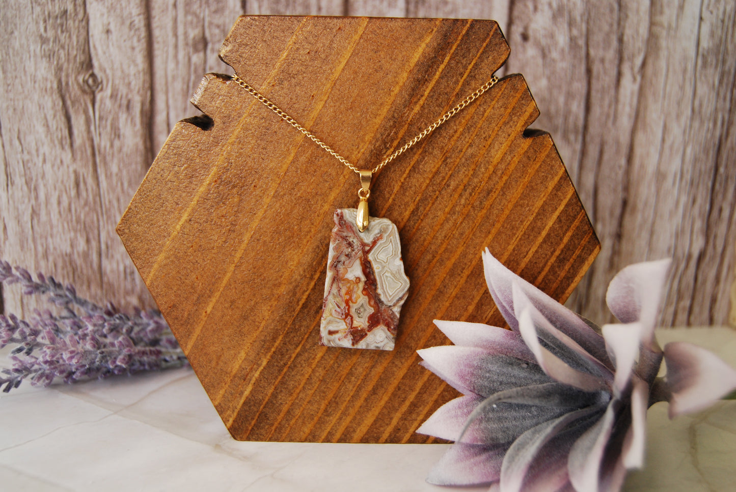 Crazy Lace Agate Necklace