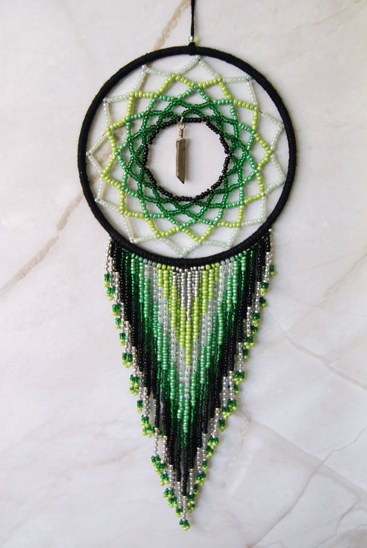 Medium Black and Green Ombre Dream Catcher