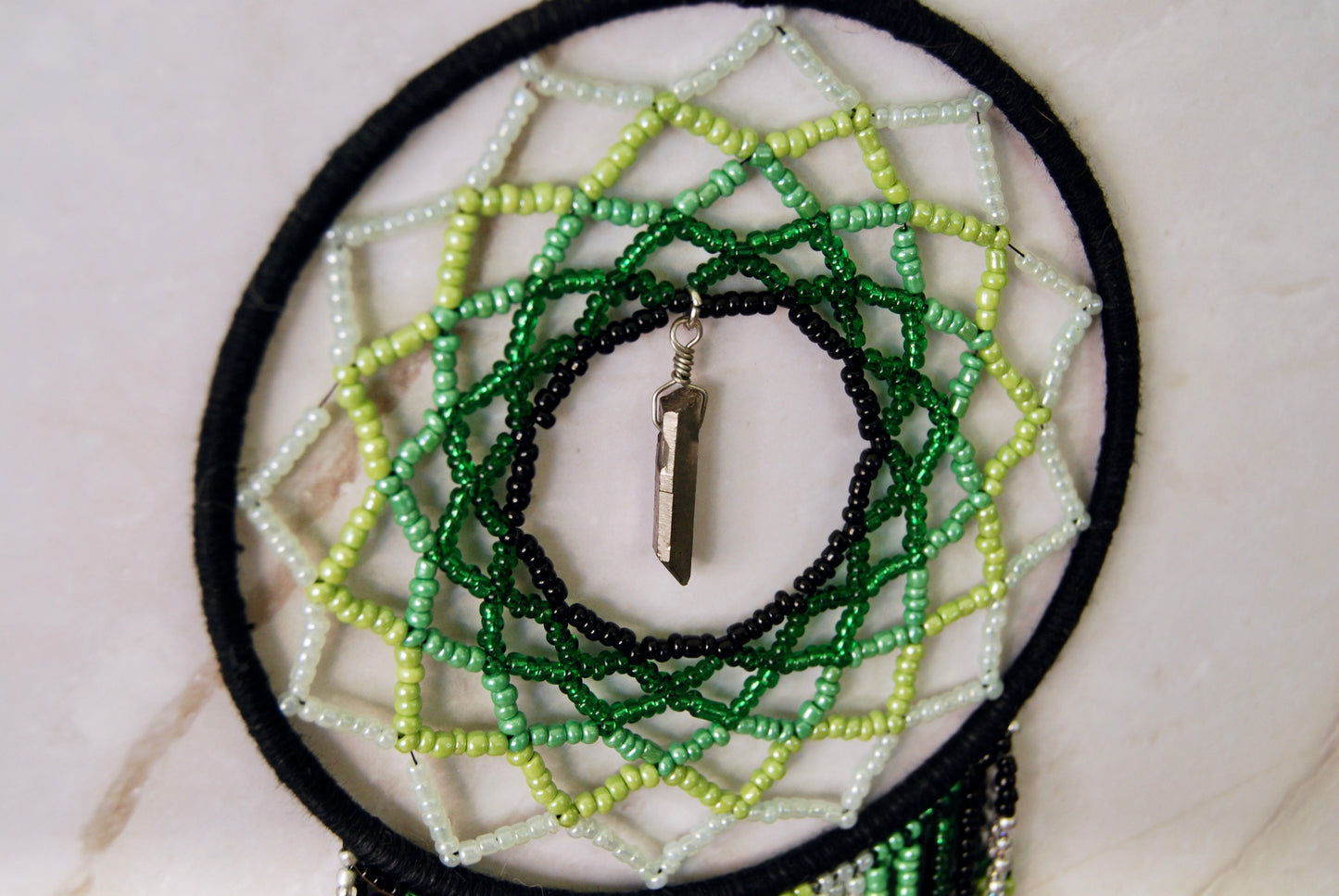 Medium Black and Green Ombre Dream Catcher