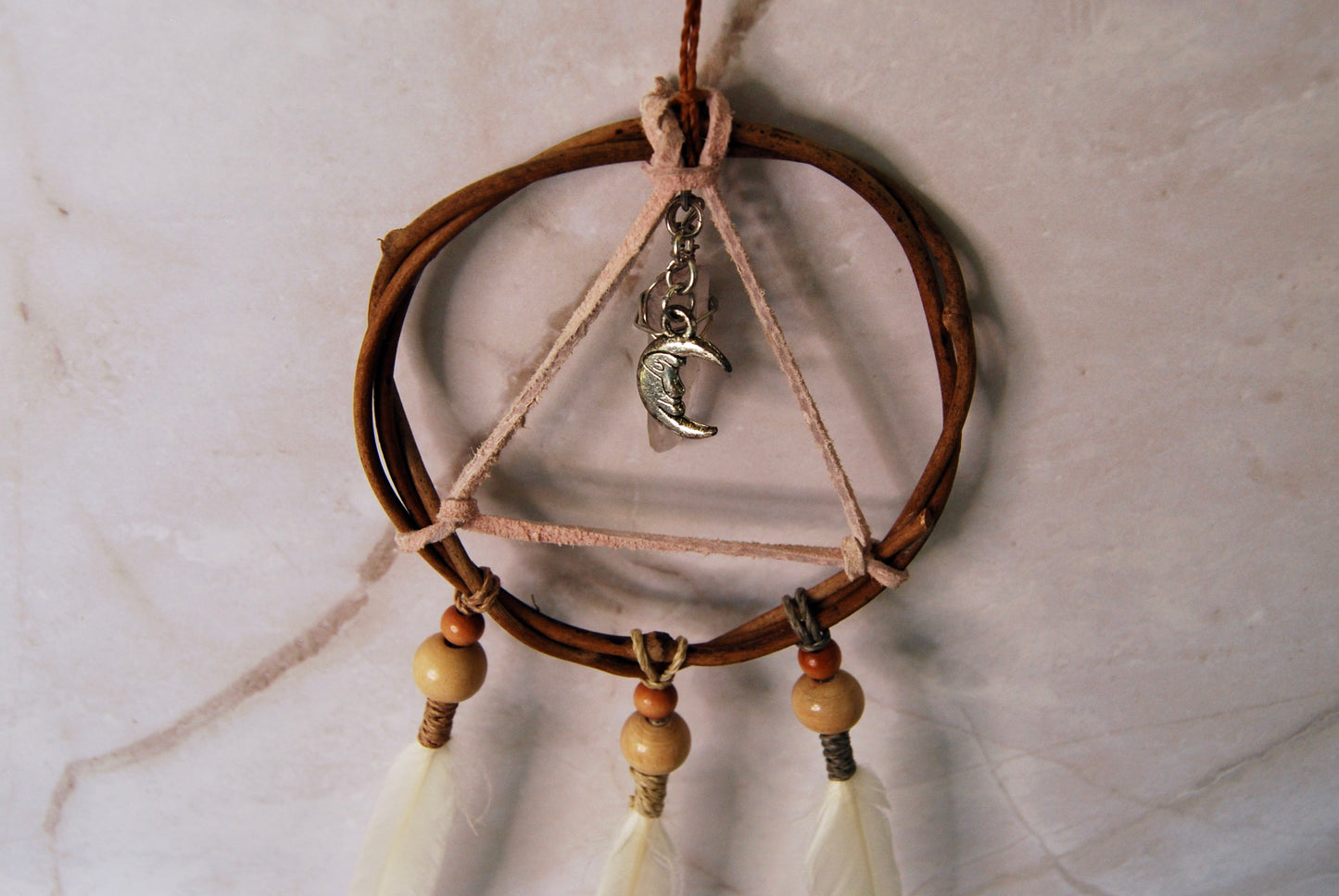 Small Lavender Triangle Weave Dream Catcher