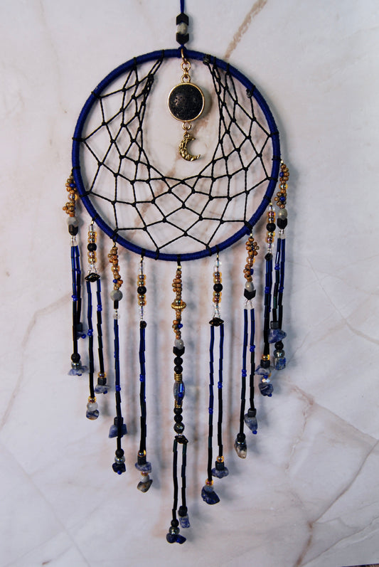 Medium Royal Blue Celestial Dream Catcher