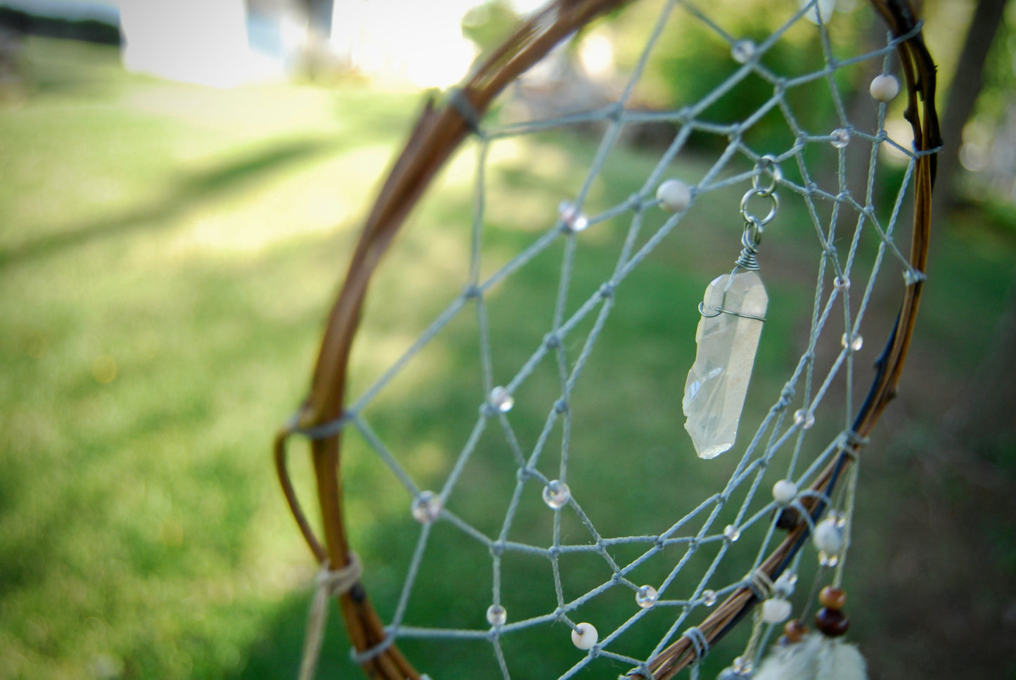 Medium Soft Grey Dream Catcher