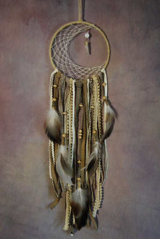 Medium Moon Weave Dream Catcher with Ribbons