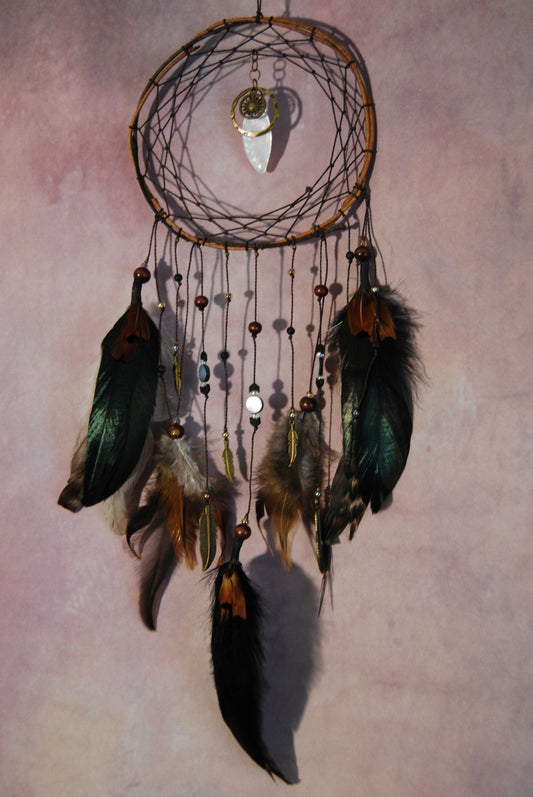 Medium Shell and Sun Charm Dream Catcher