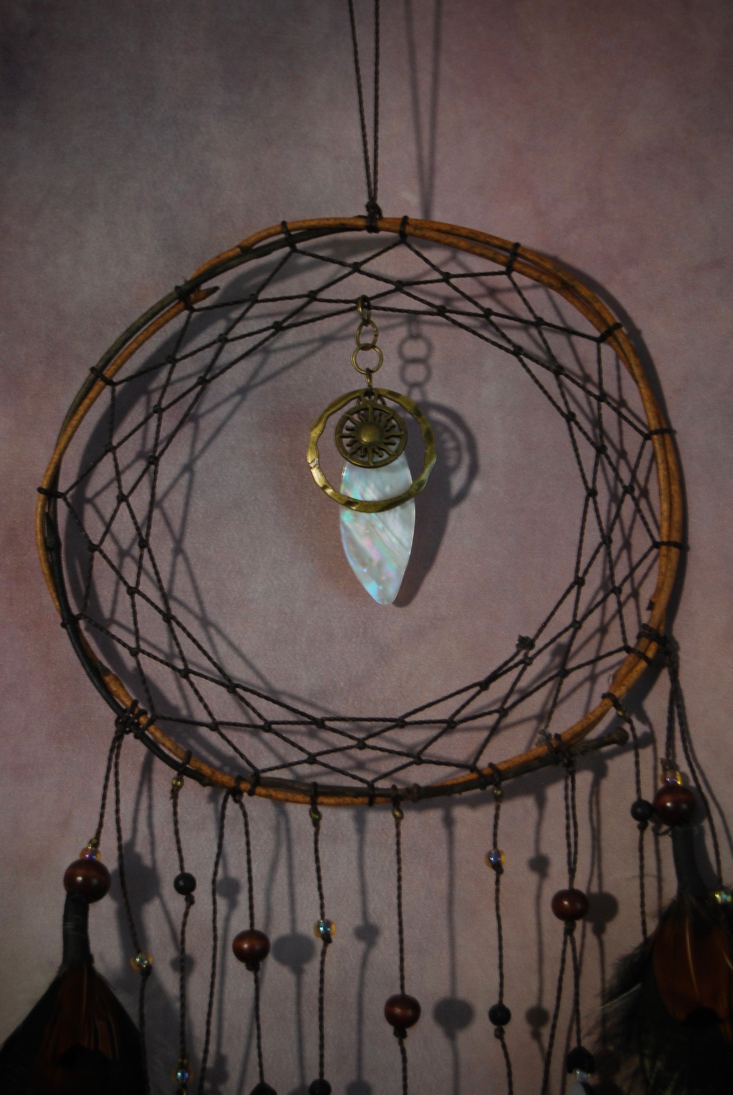 Medium Shell and Sun Charm Dream Catcher