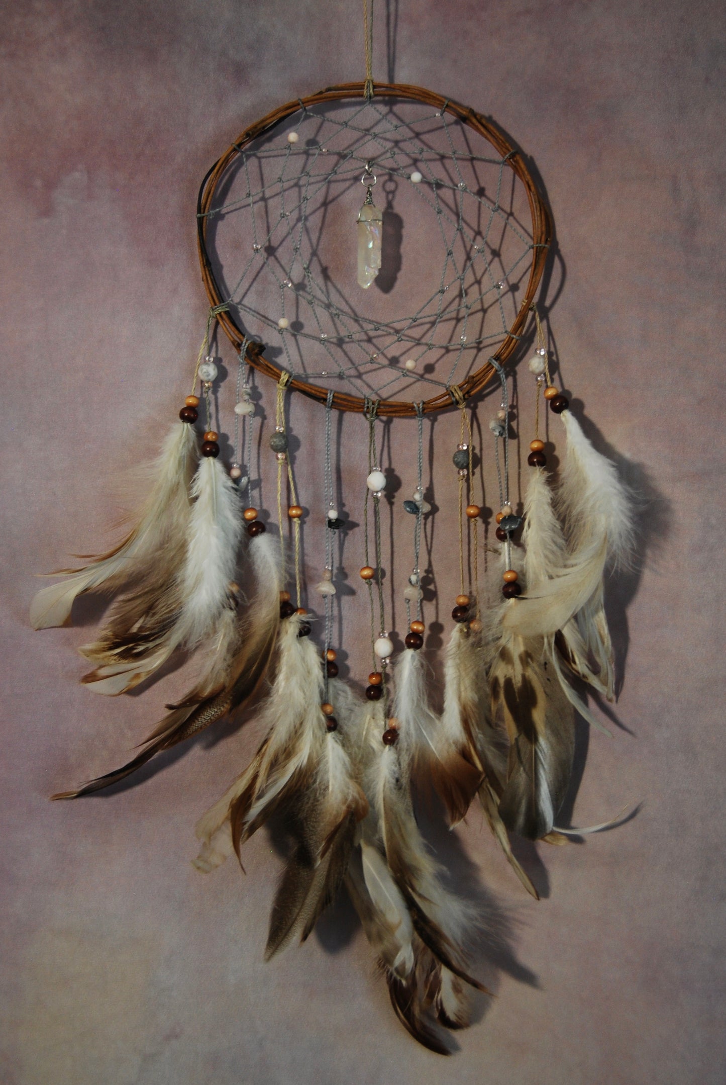 Medium Soft Grey Dream Catcher