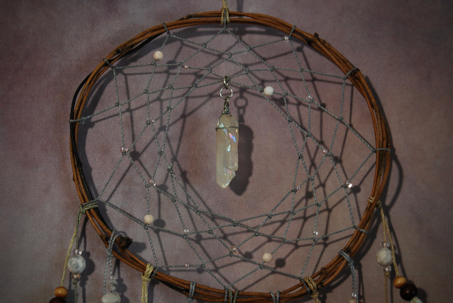 Medium Soft Grey Dream Catcher