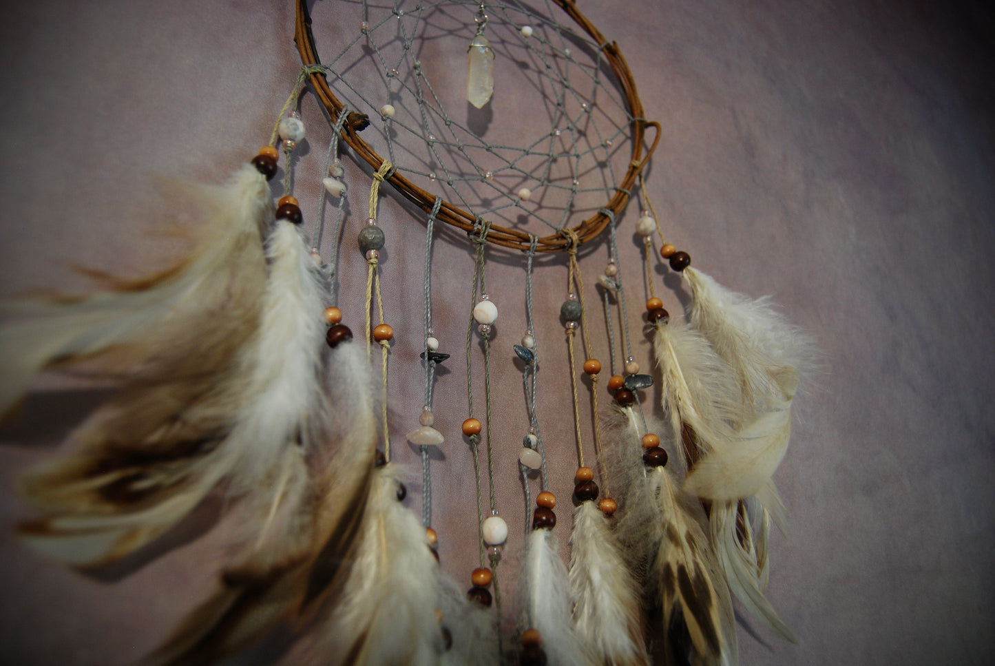 Medium Soft Grey Dream Catcher