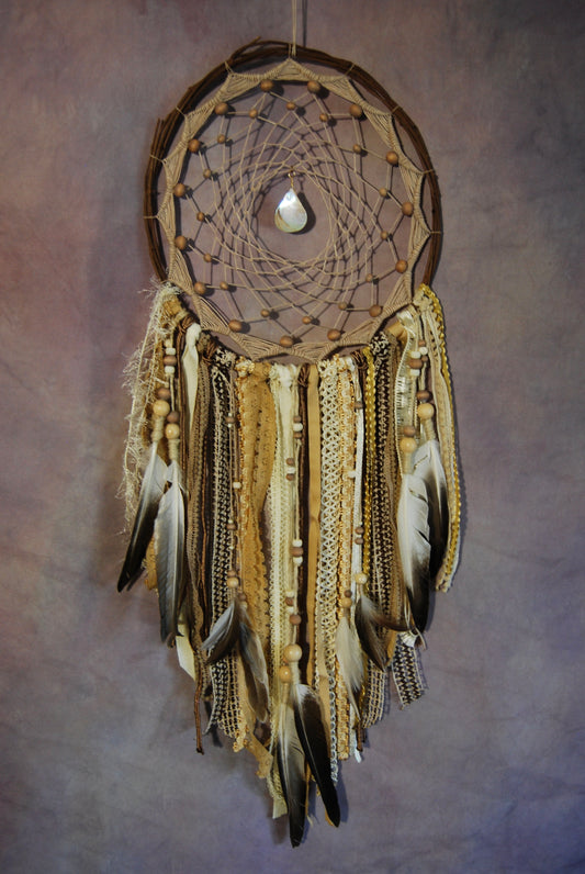 XL Dream Catcher with Shell Drop and Ribbons